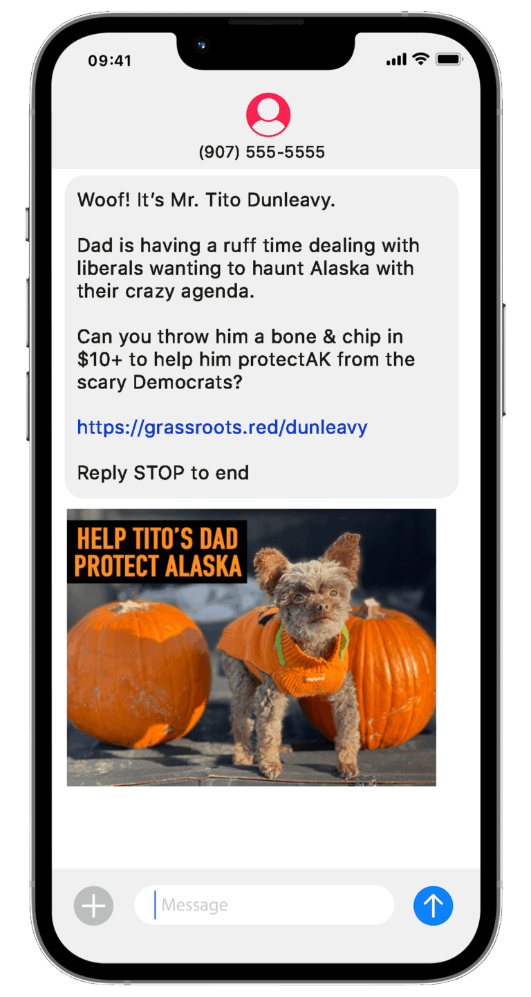 Another sample of political texting from Arena...the #1 voter contact firm in the U.S.