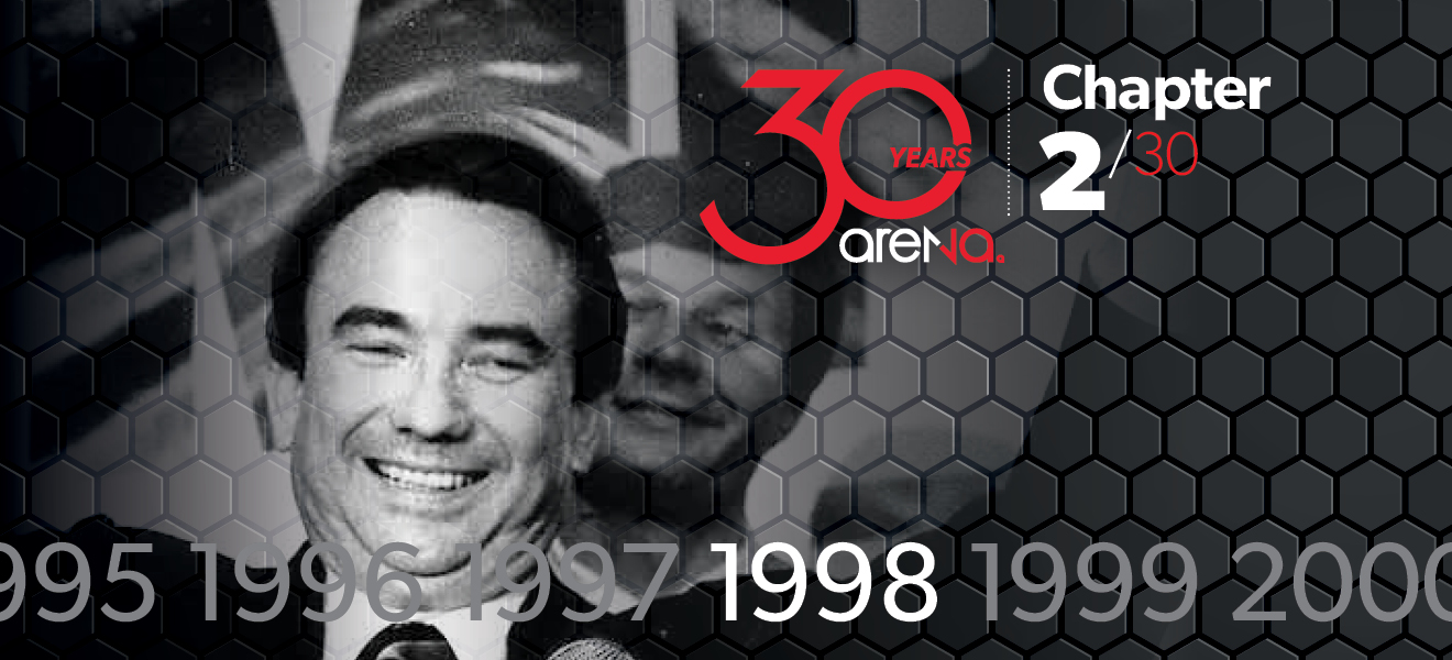 Arena used targeted political advertising to help Tommy Thompson win re-election as Governor of Wisconsin in 1998