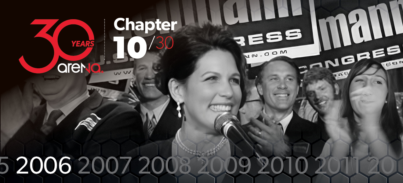 In 2006, Republican voter contact firm Arena helped Michele Bachmann win a tough open seat race in Minnesota’s 6th District